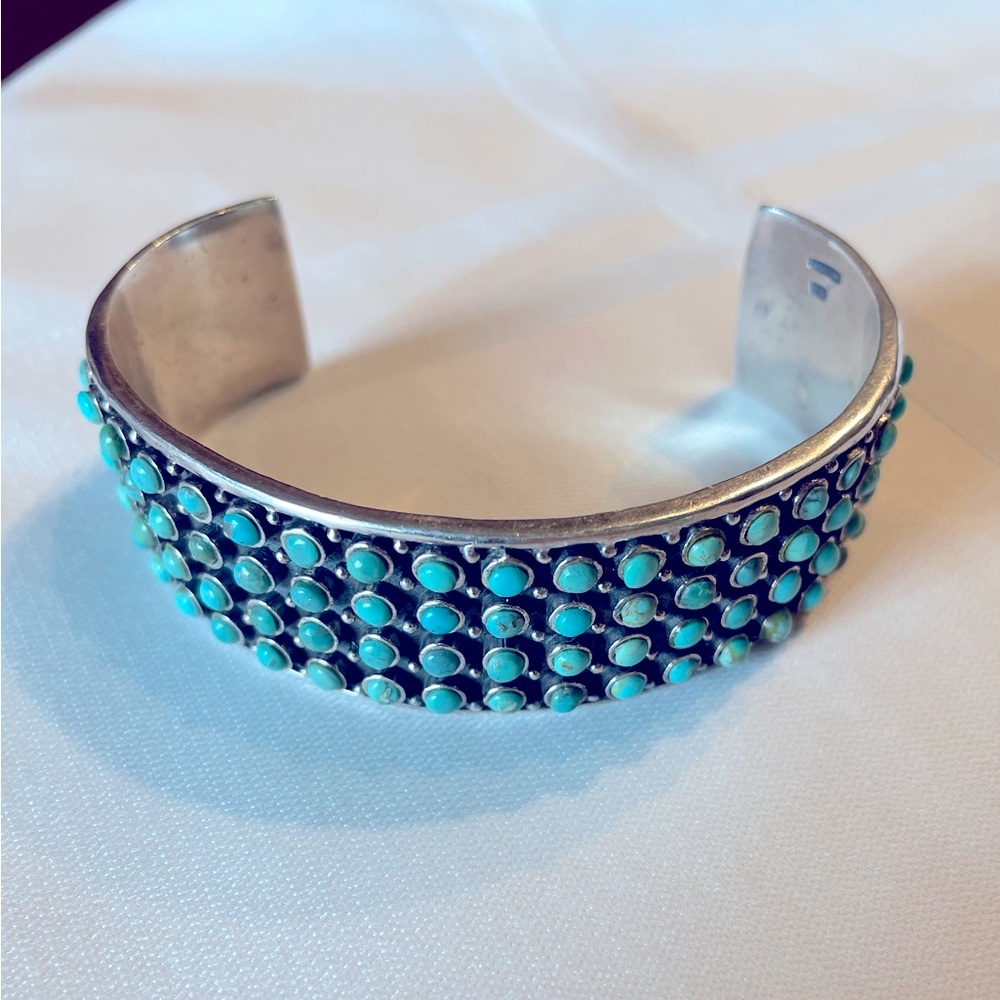 Turquoise and Silver Cuff Bracelet